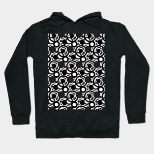 Black and white abstract pattern Hoodie